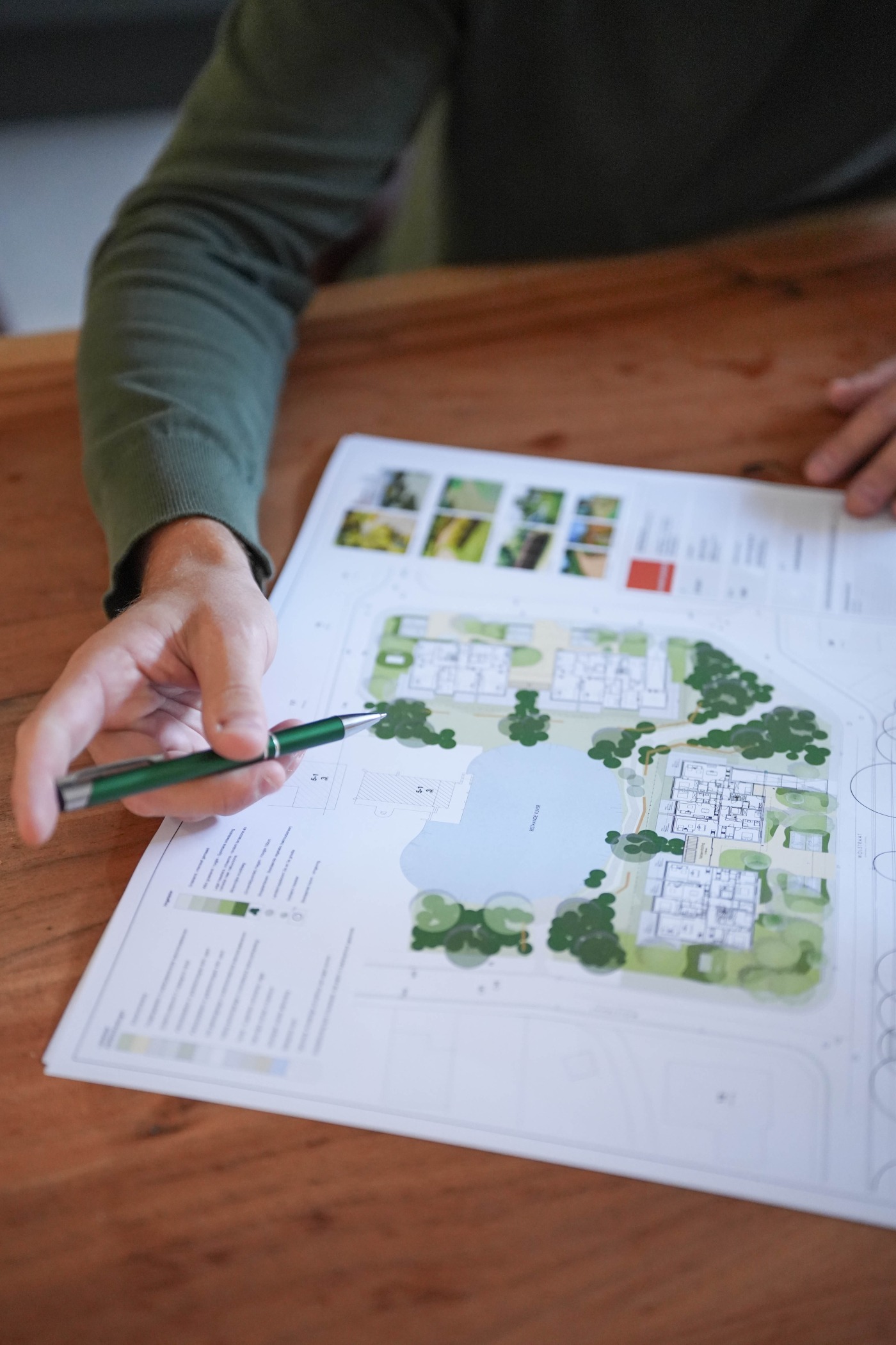 detail van een tuinplan